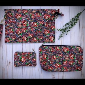 Frida Kahlo Set Crossbody, Cosmetic bag, Coin Bag